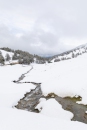 The surroundings of the Valsequi ski resort in Madrid during the snowfall of March 2025.
